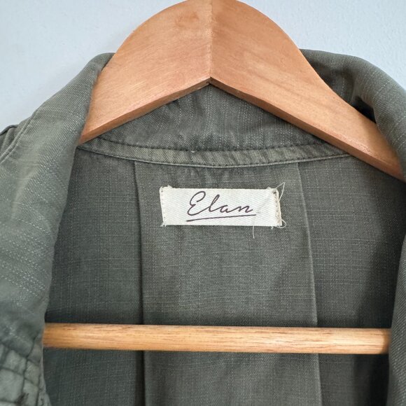 Cropped Elan Army Green Lightweight Utility Jacket - Picture 6 of 6